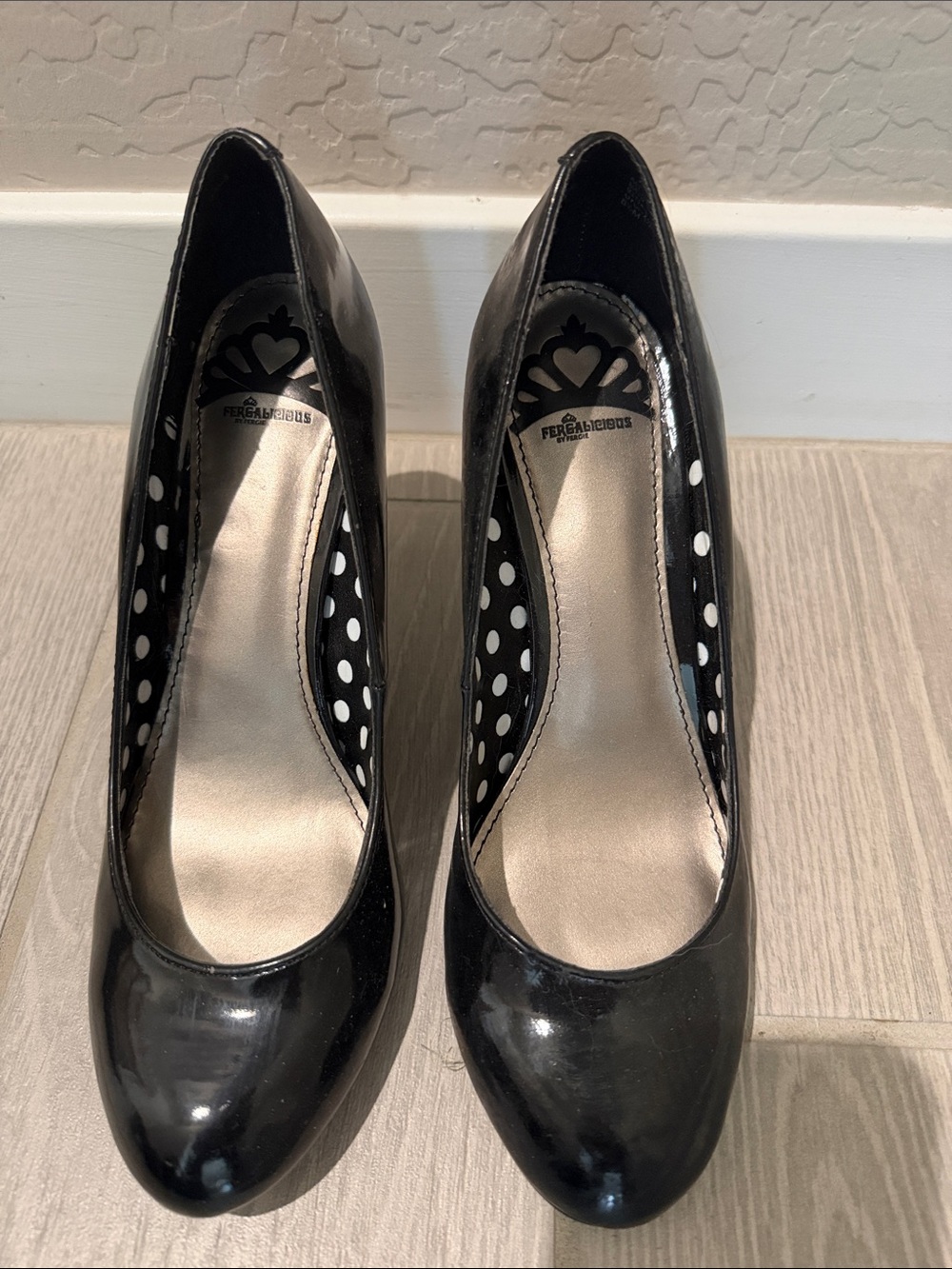 Patent Round-Toe Pumps by Fergalicious - Classic black patent pumps